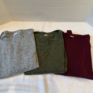 Bundle of 3 Old Navy Luxe Long Sleeve Shirts